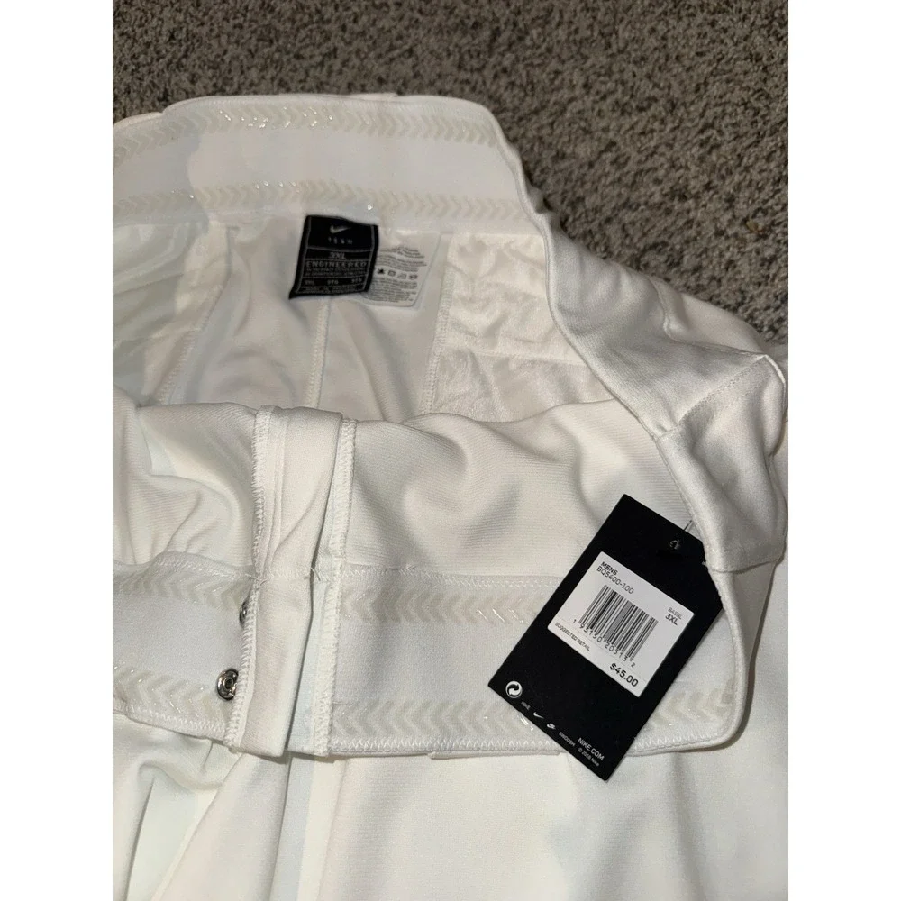 Nike Men's Vapor Select White High Baseball/Softball Pants SZ 3XL BQ5400-100 NWT